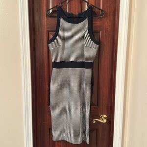 Ann Taylor woman’s dress. Size 4. Navy stripes